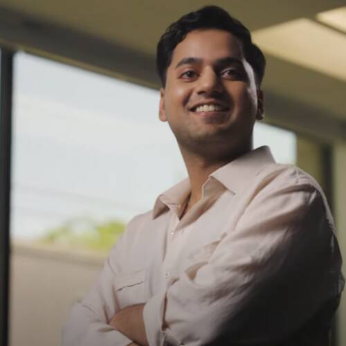 Image of Vaibhav Agarwal from his testimonial video